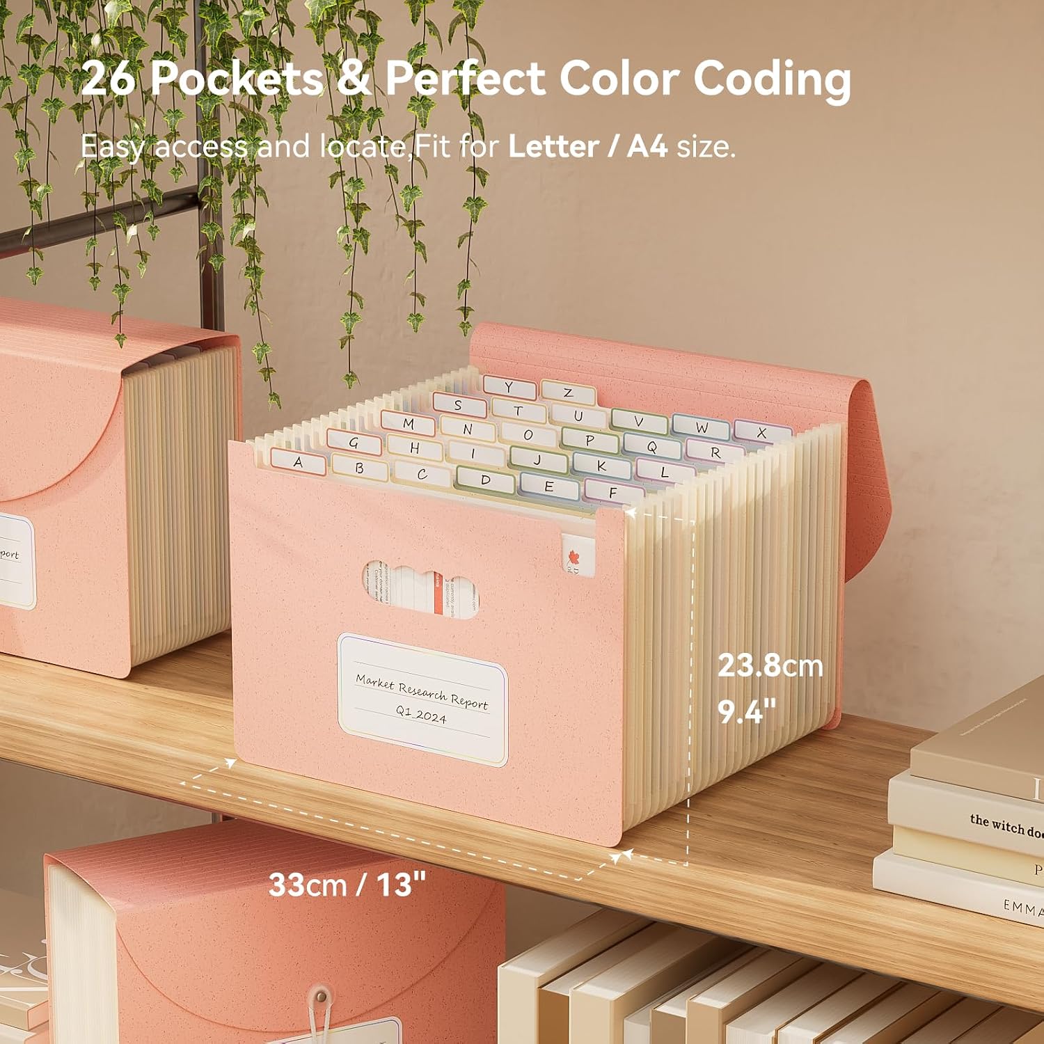 Detalle de EcoStash Accordion File Organiser A4 26 pockets