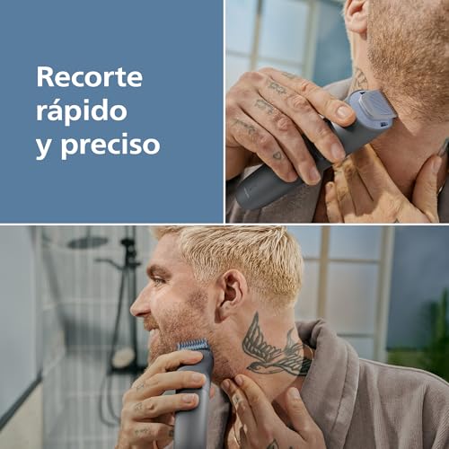 Detalle de Philips Serie 3000 BT3619/15: recortadora de barba con 20 longitudes, agua y carga USB