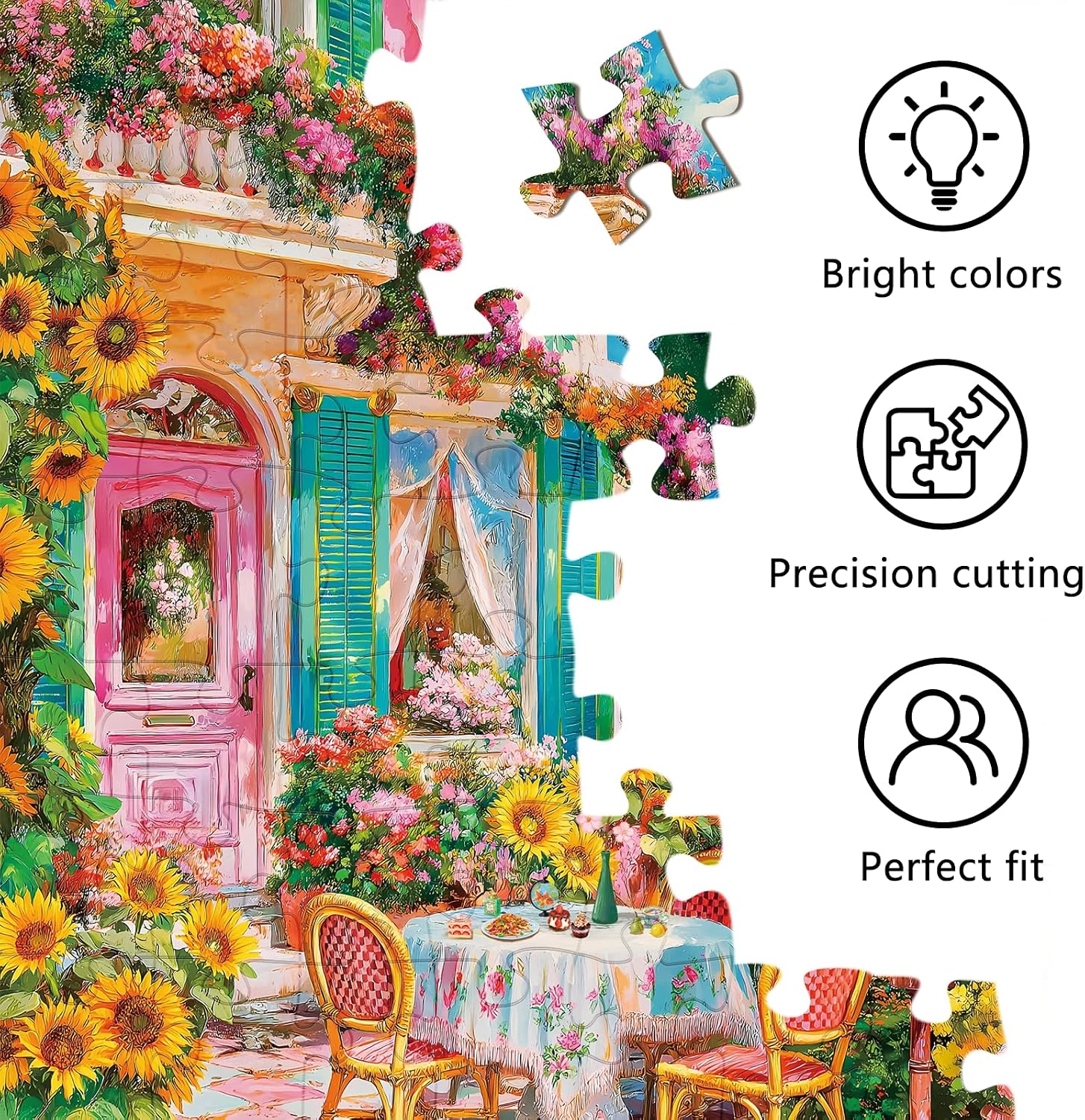 Thumbnail 6 de HUADADA 500 Piece Jigsaw Puzzle – The Sunflower Terrace