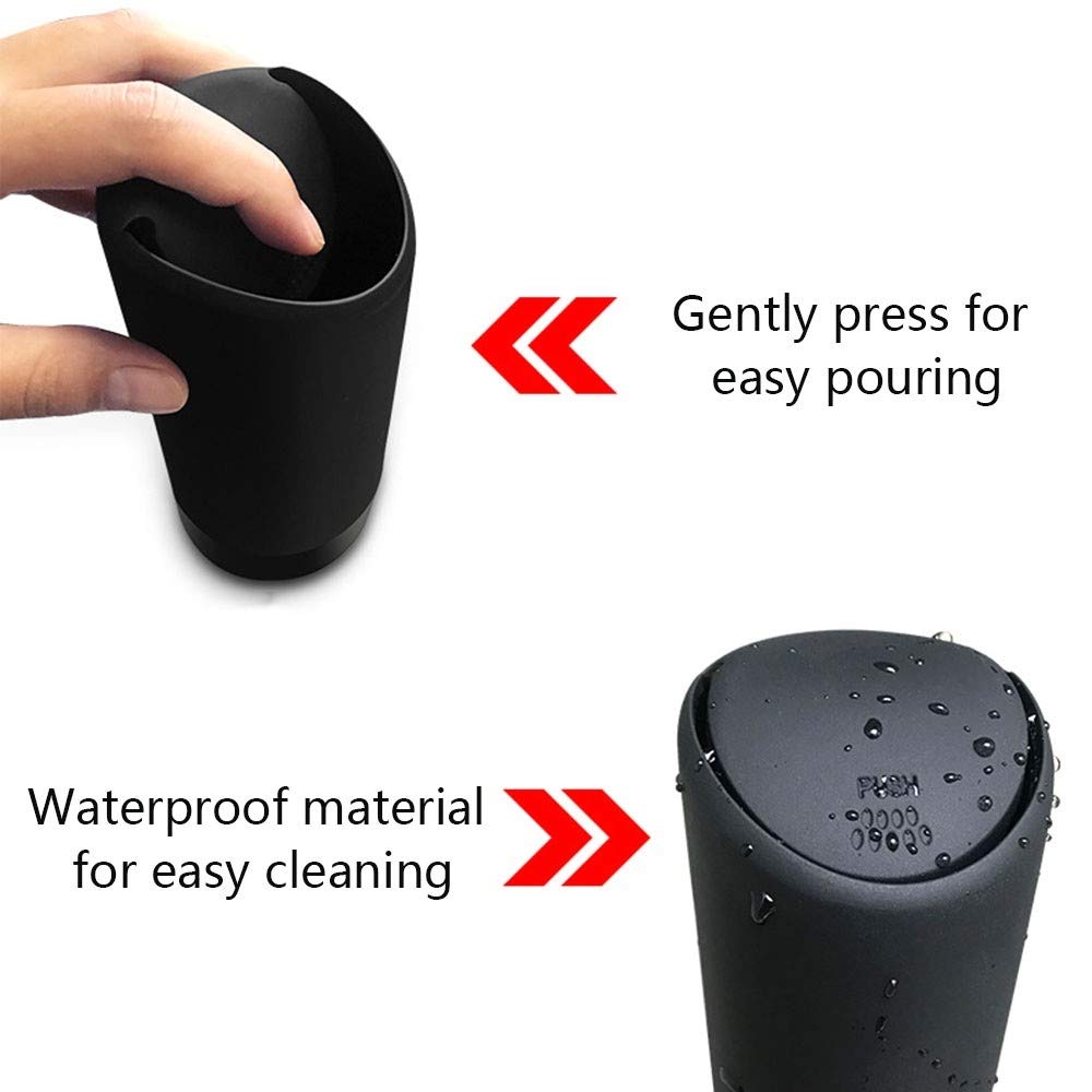 Detalle de AILOVA Mini Car Trash Can with Lid: Portable Silicone Bin for a Neat Car Interior