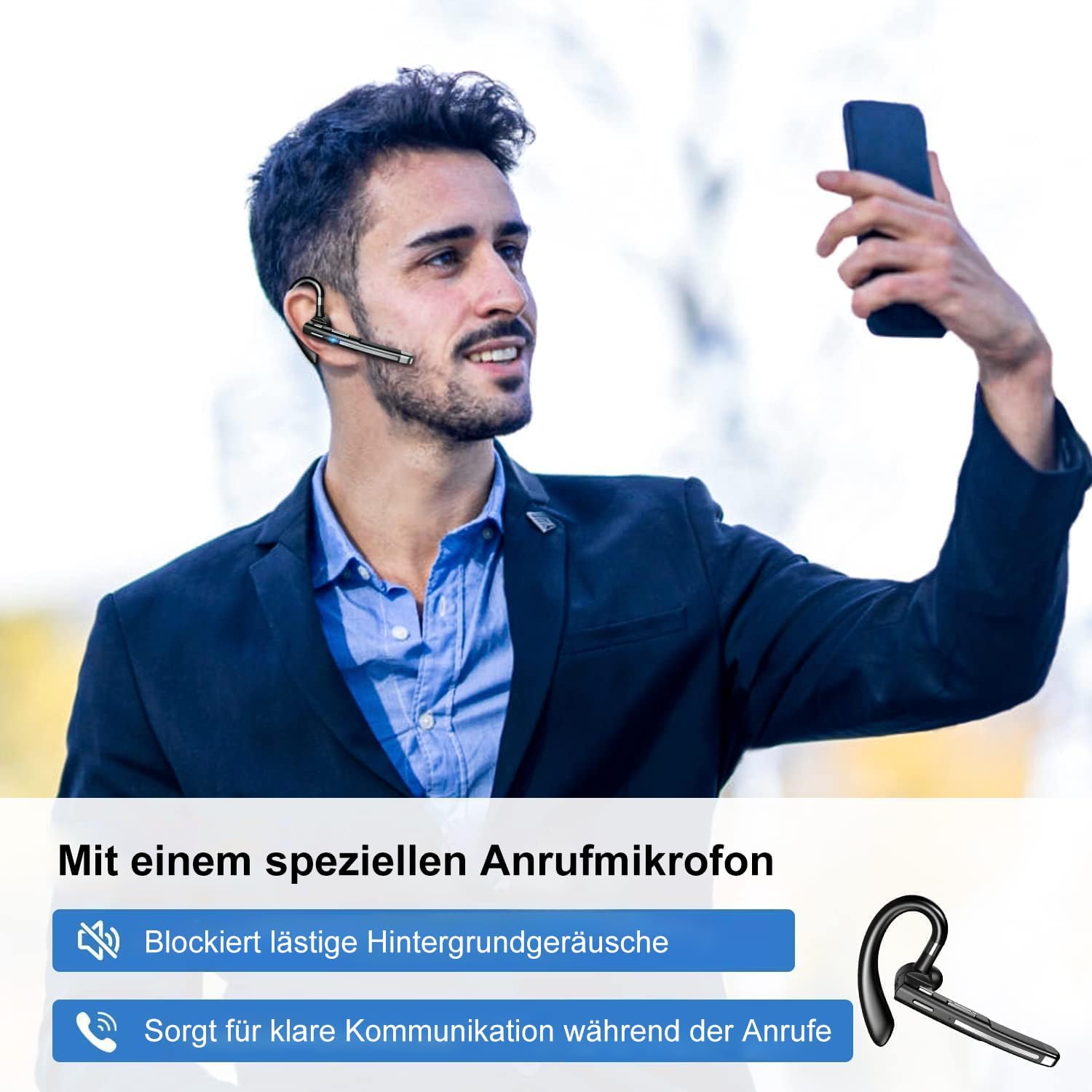 Detalle 2 de Boytond Headset Bluetooth 6.1 Kopfhörer, 12 Std Spielzeit