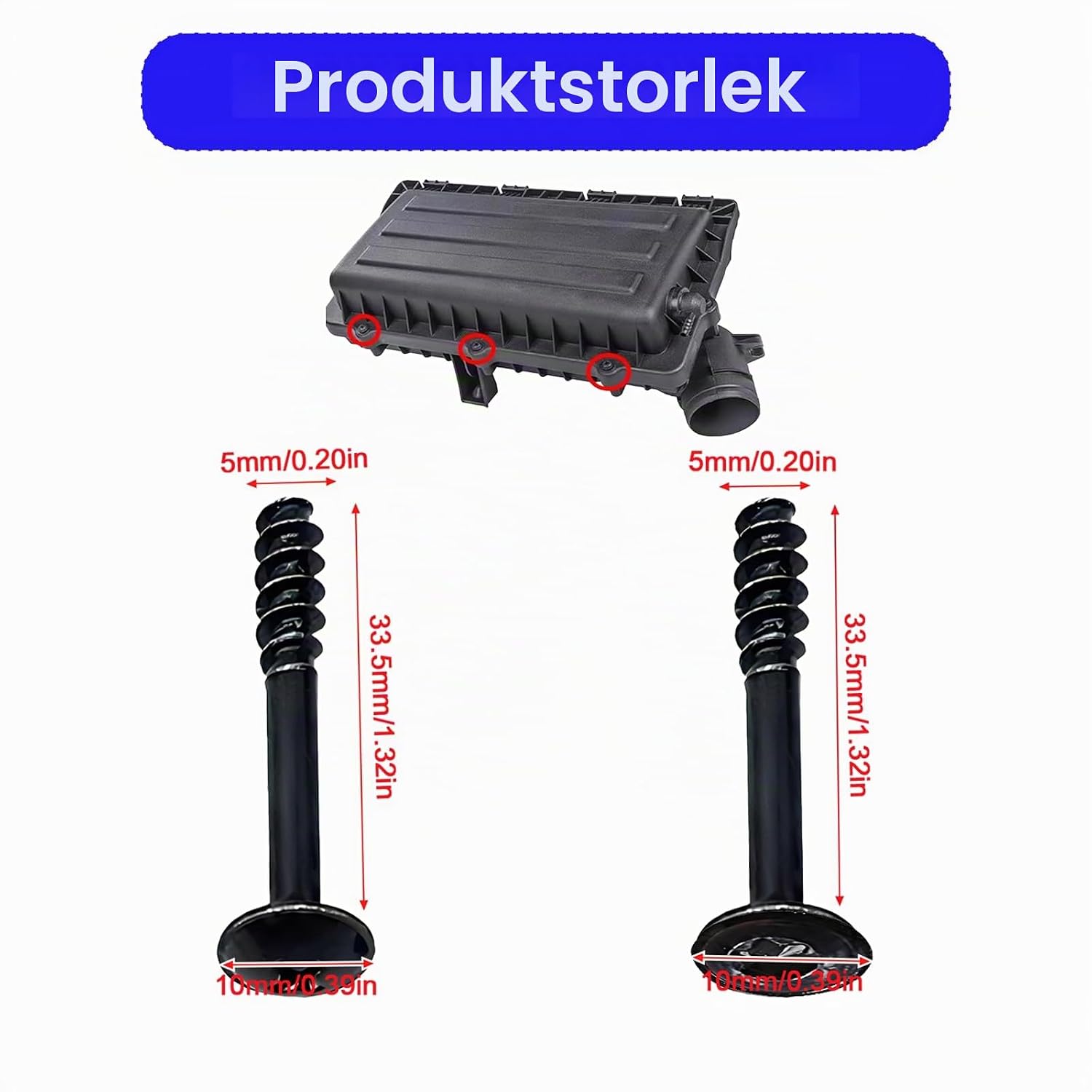Thumbnail 6 de Kisstta luftfilterskruvar, 12-pack i två utföranden för VW och Opel