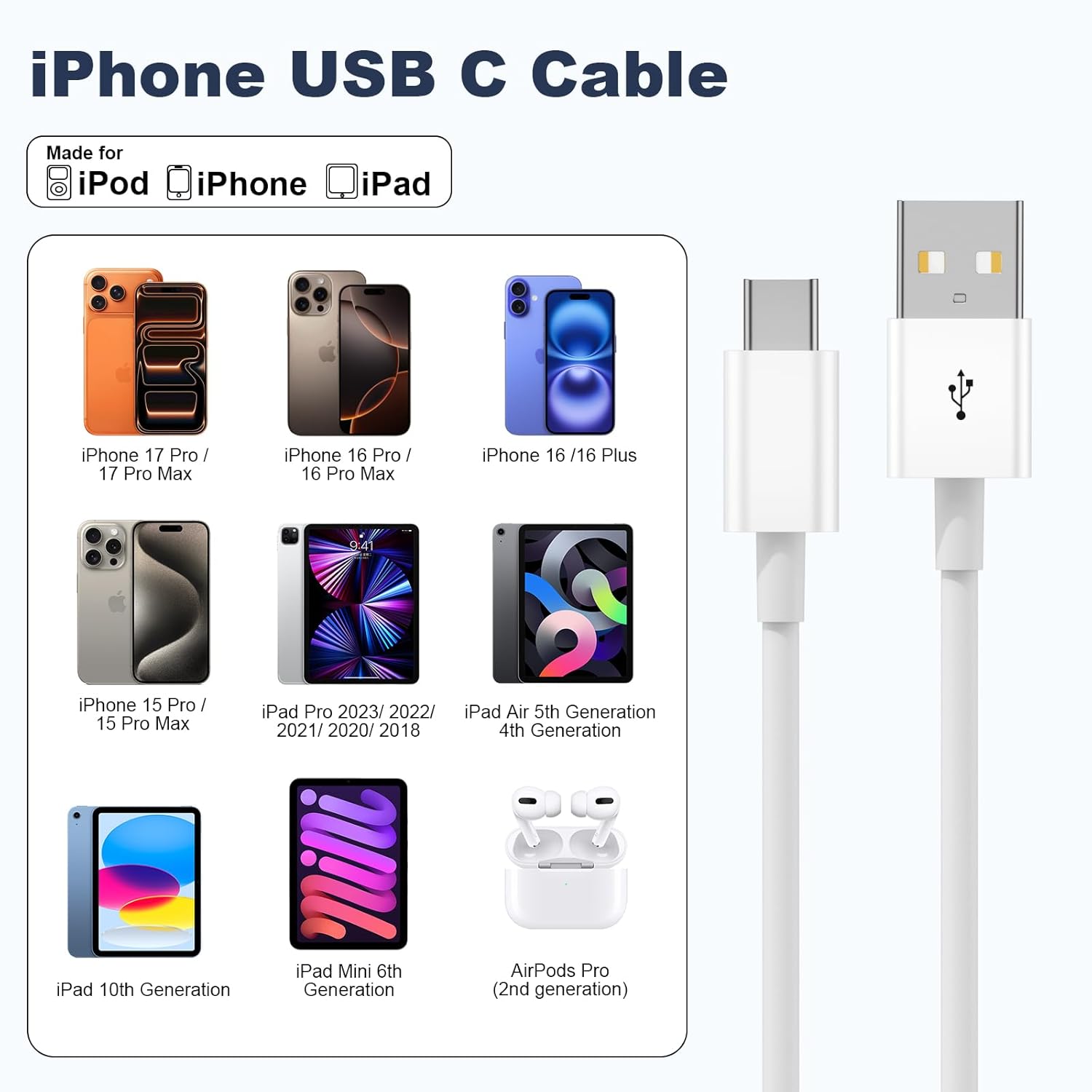 Thumbnail 5 de Cveael CarPlay Cable 3FT