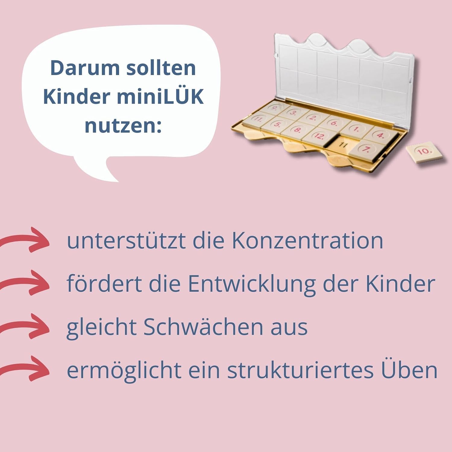 Thumbnail 3 de miniLÜK jubileum-controleapparaat met transparant deksel, goudkleurig