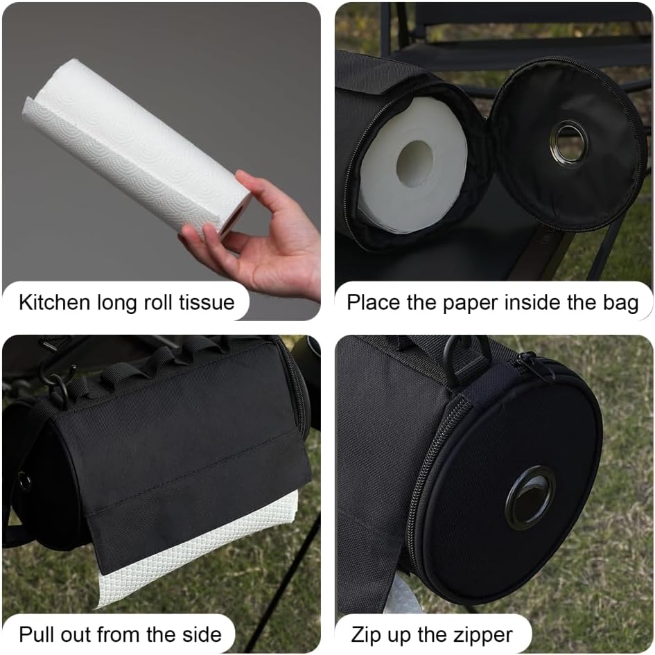 Detalle 2 de Camping Toilet Paper Holder: Waterproof, Foldable Hanging Roll Storage for Home, Car, Tent and Office
