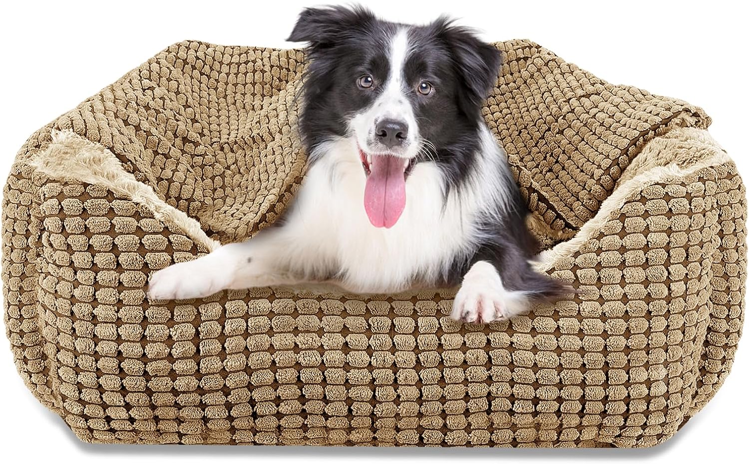 Thumbnail 6 de JOEJOY Rectangle Dog Bed Warm Hooded Puppy Bed for All Sizes — Medium 63x53x21 cm
