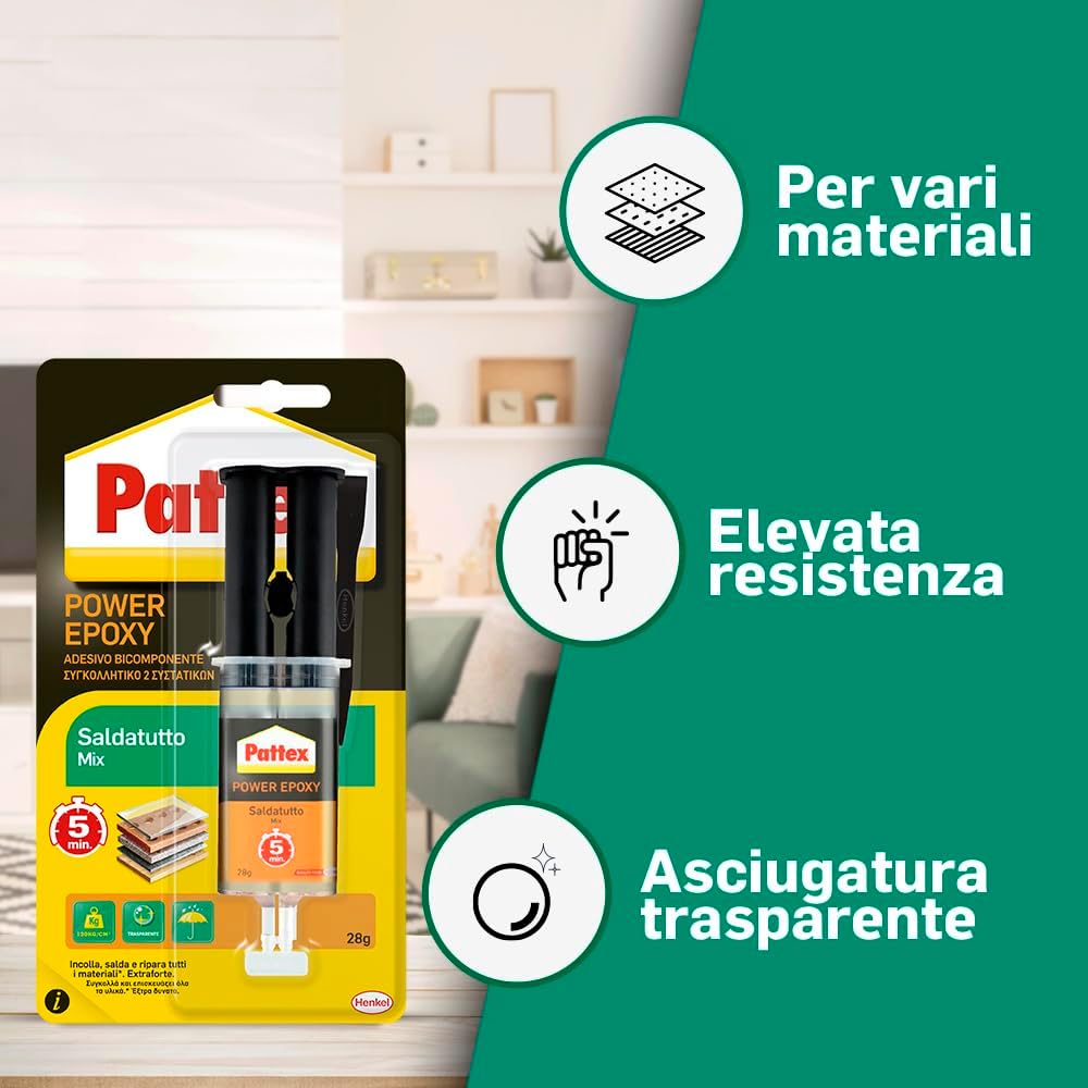 Thumbnail 2 de Pattex Power Epoxy Saldatutto colla epossidica 28 g