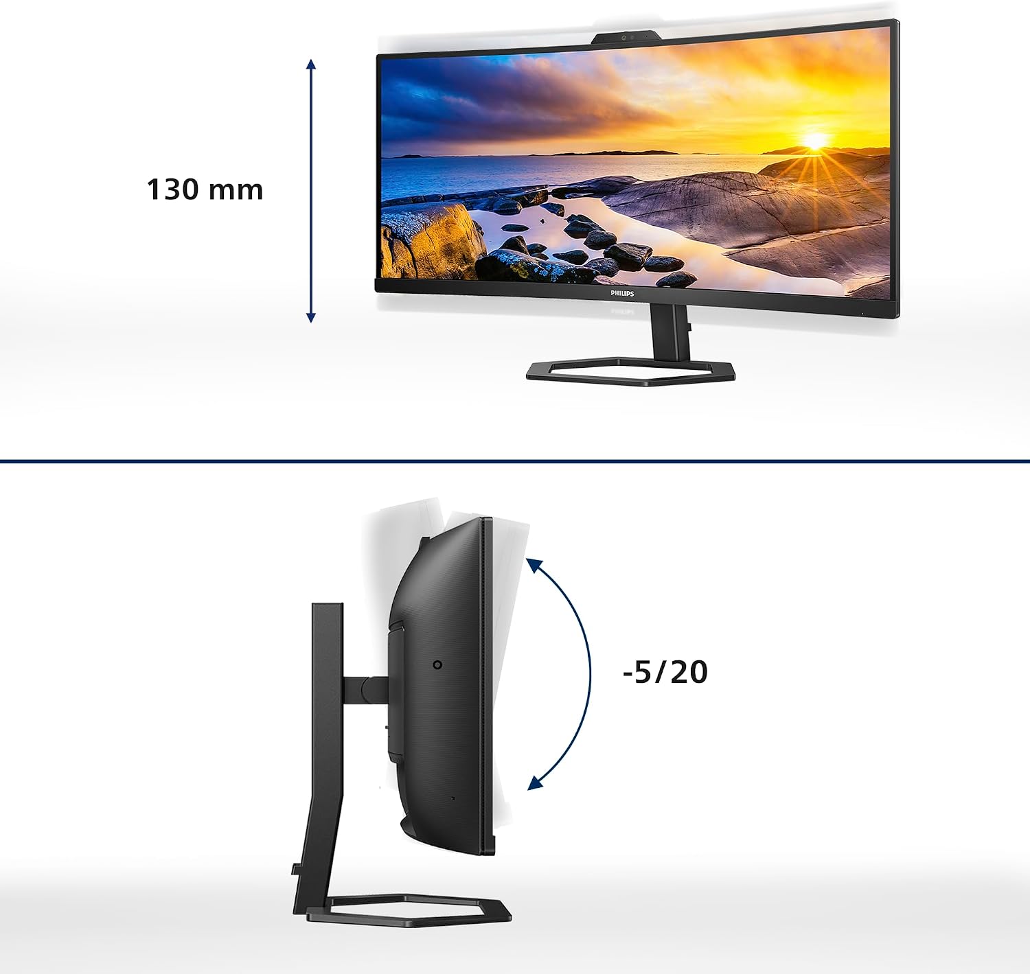 Thumbnail 4 de PHILIPS 34E1C5600AM 34-Inch Curved UW-QHD Monitor