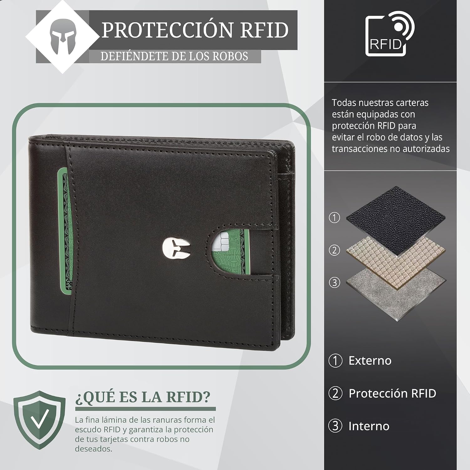 Thumbnail 4 de SPARTANO ADE Carteras RFID 11,5 x 8 cm