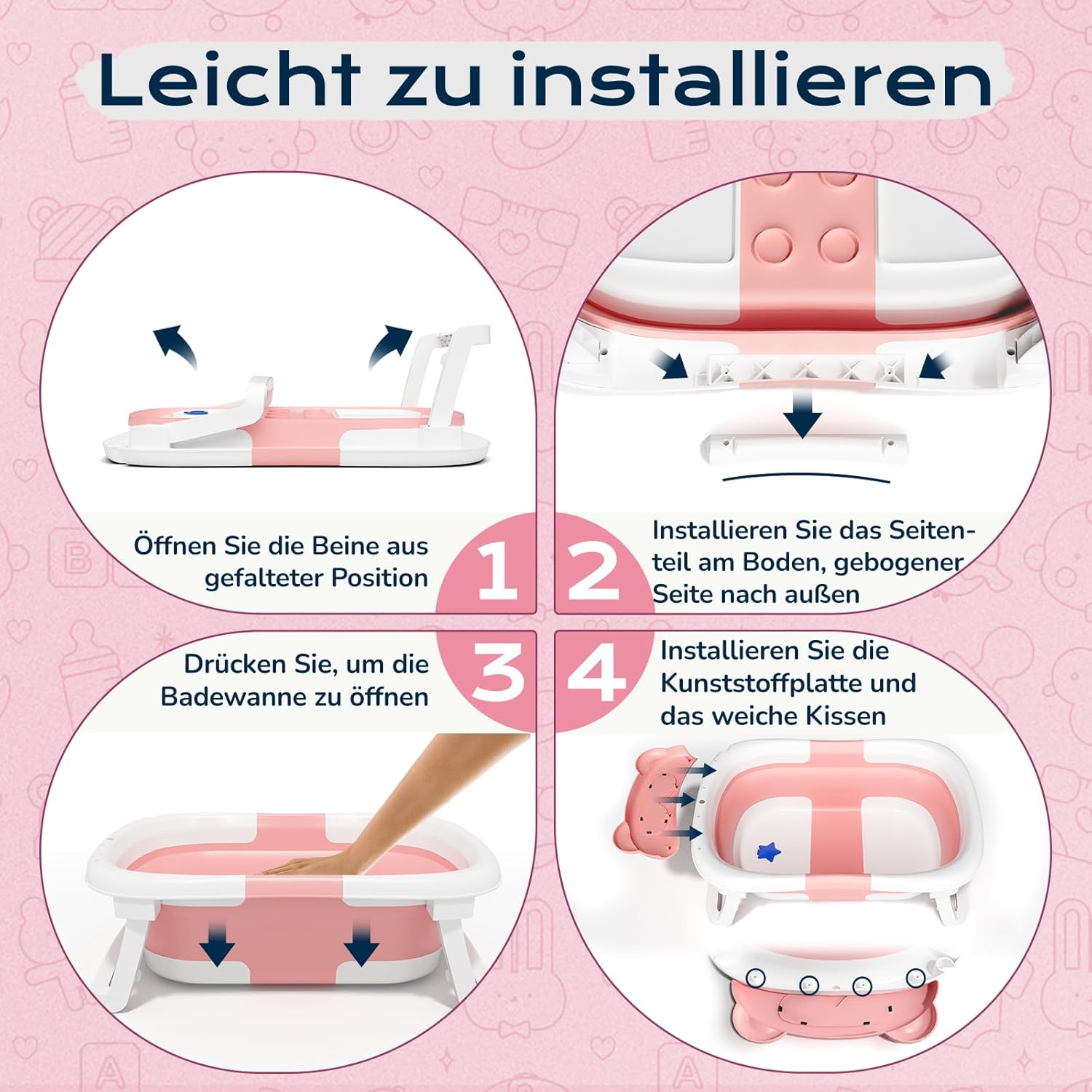 Thumbnail 5 de COOSEYA Babybadewanne 0-18 Monate klappbar