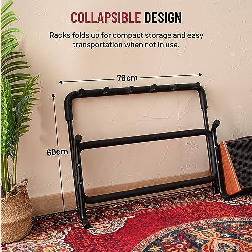 Detalle de CAHAYA CY0345 Guitar Stand: Foldable 5-Guitar Display Rack