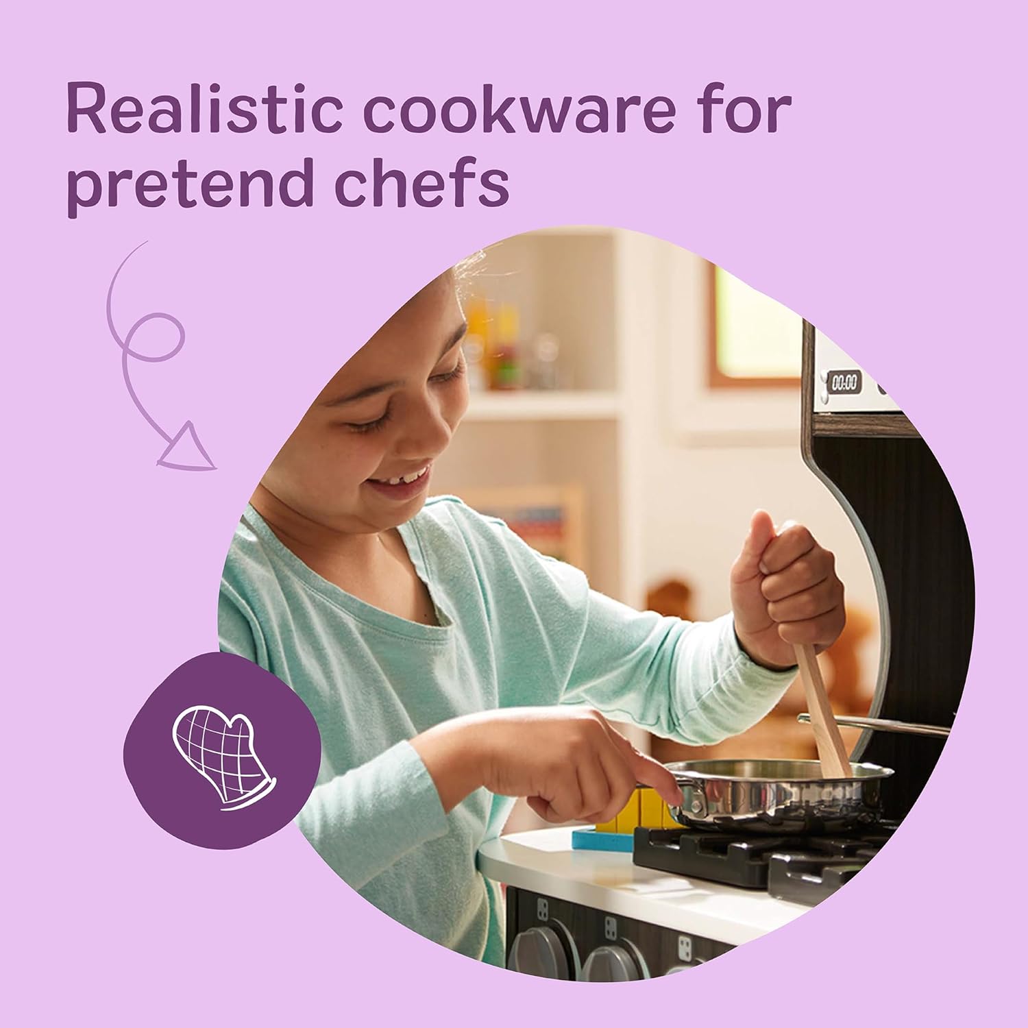 Detalle 2 de Melissa & Doug 8 Piece Stainless Steel Play Cookware