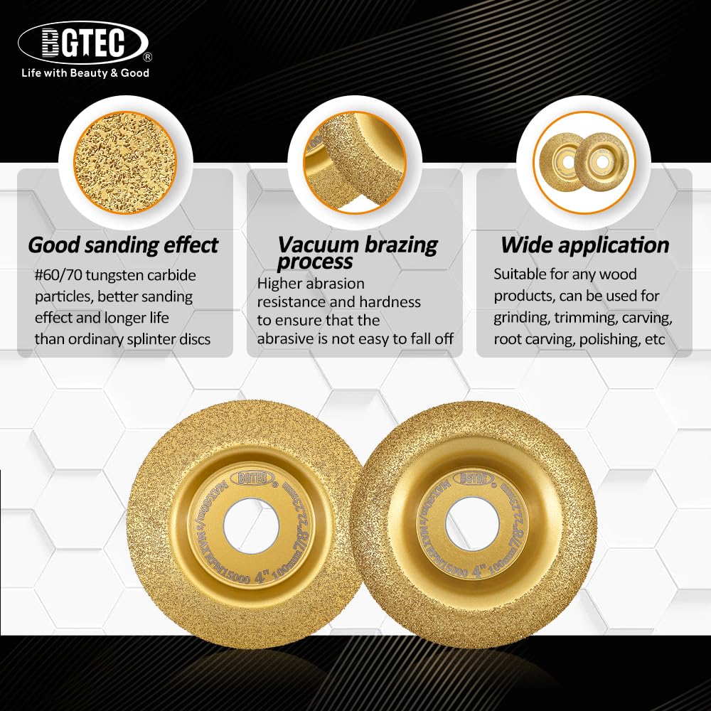 Detalle 1 de BGTEC Wood Grinding Wheel Set, 100 mm