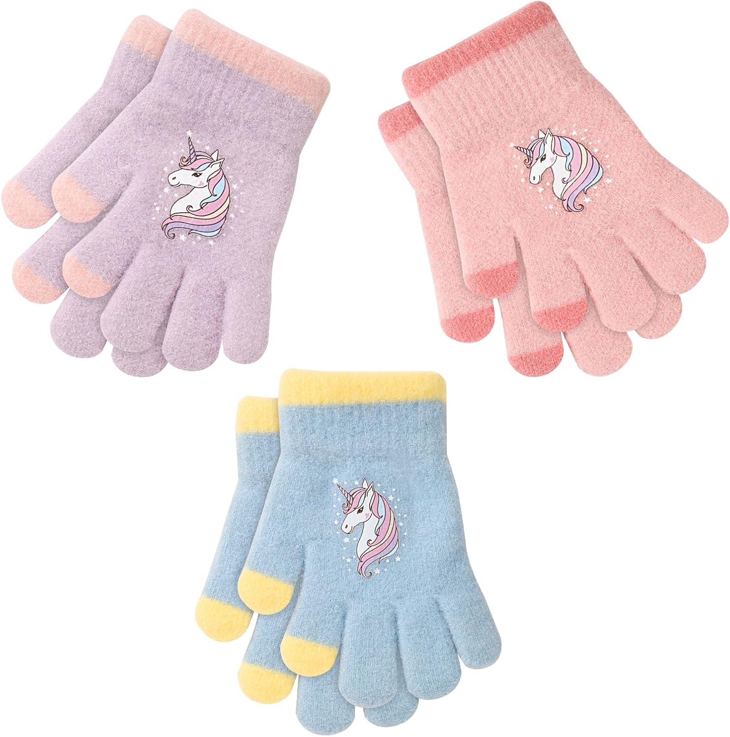 Detalle de Kids magic knit gloves, 3 pairs