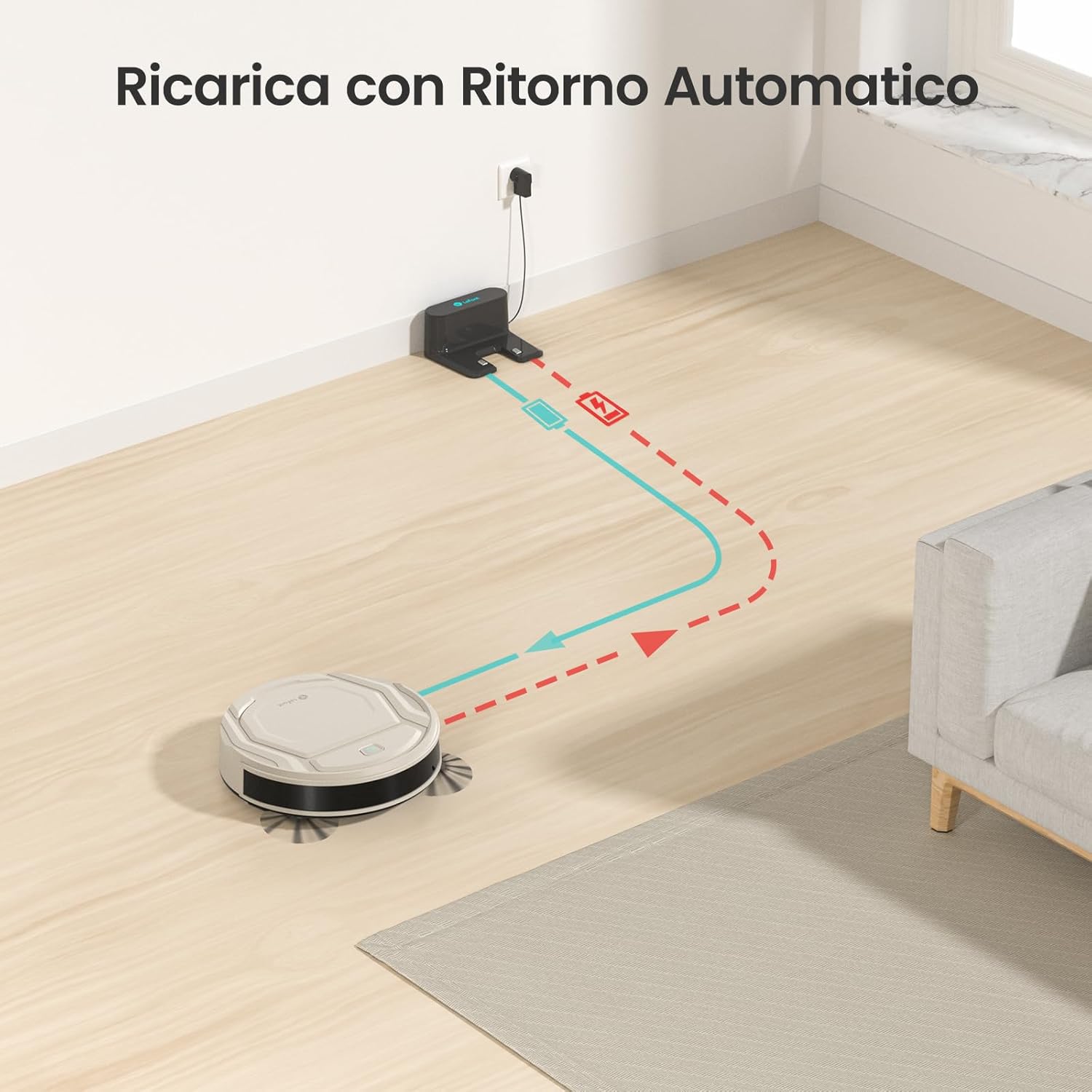Thumbnail 6 de Lefant M210 Robot Aspirapolvere: 2200Pa, 120 Minuti e Design Ultra Sottile per Casa con Animali