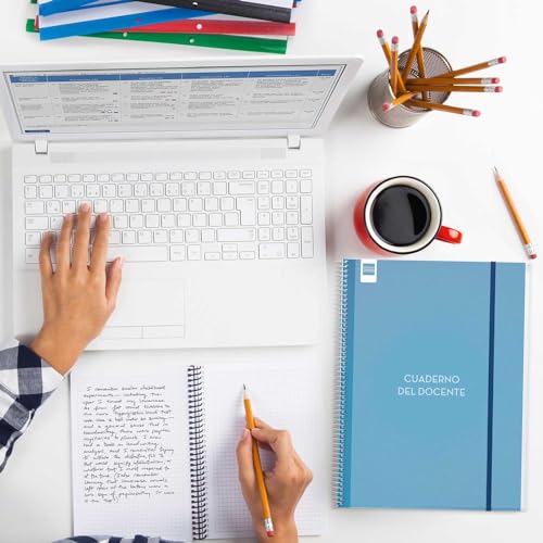 Detalle de Finocam Cuaderno del Docente – Semana Página sin fechar, 24 hojas de evaluaciones y portada personalizable (230 x 310 mm)