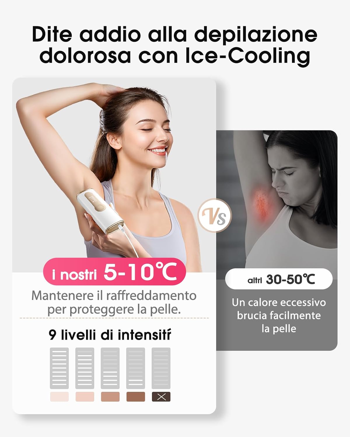 Thumbnail 5 de Haarlosy Epilatore Luce Pulsata 3-in-1 GLY06: depilazione sicura a casa con raffreddamento 5°C