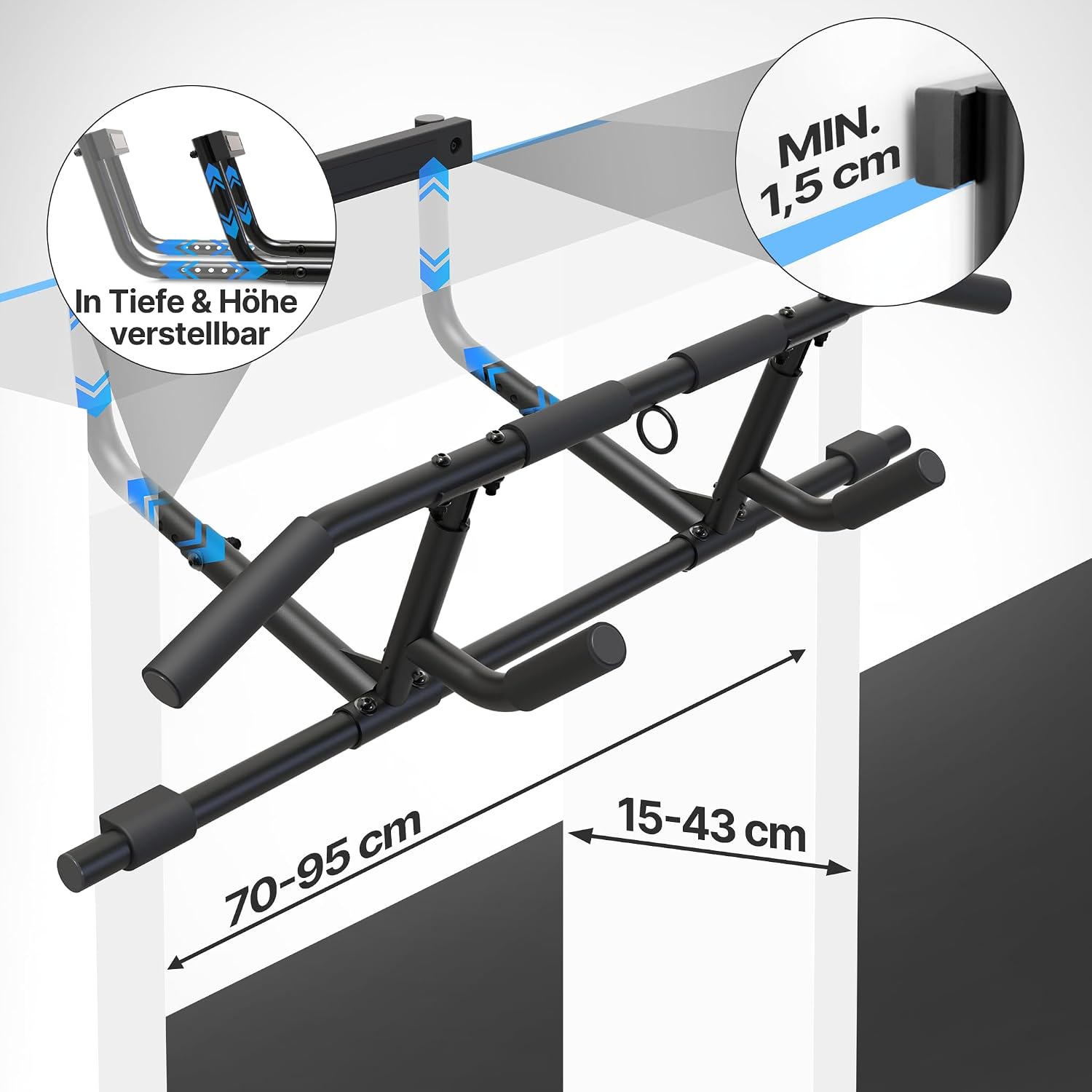 Detalle 2 de NEOLYMP Premium Klimmzugstange Türrahmen 150 kg 💪