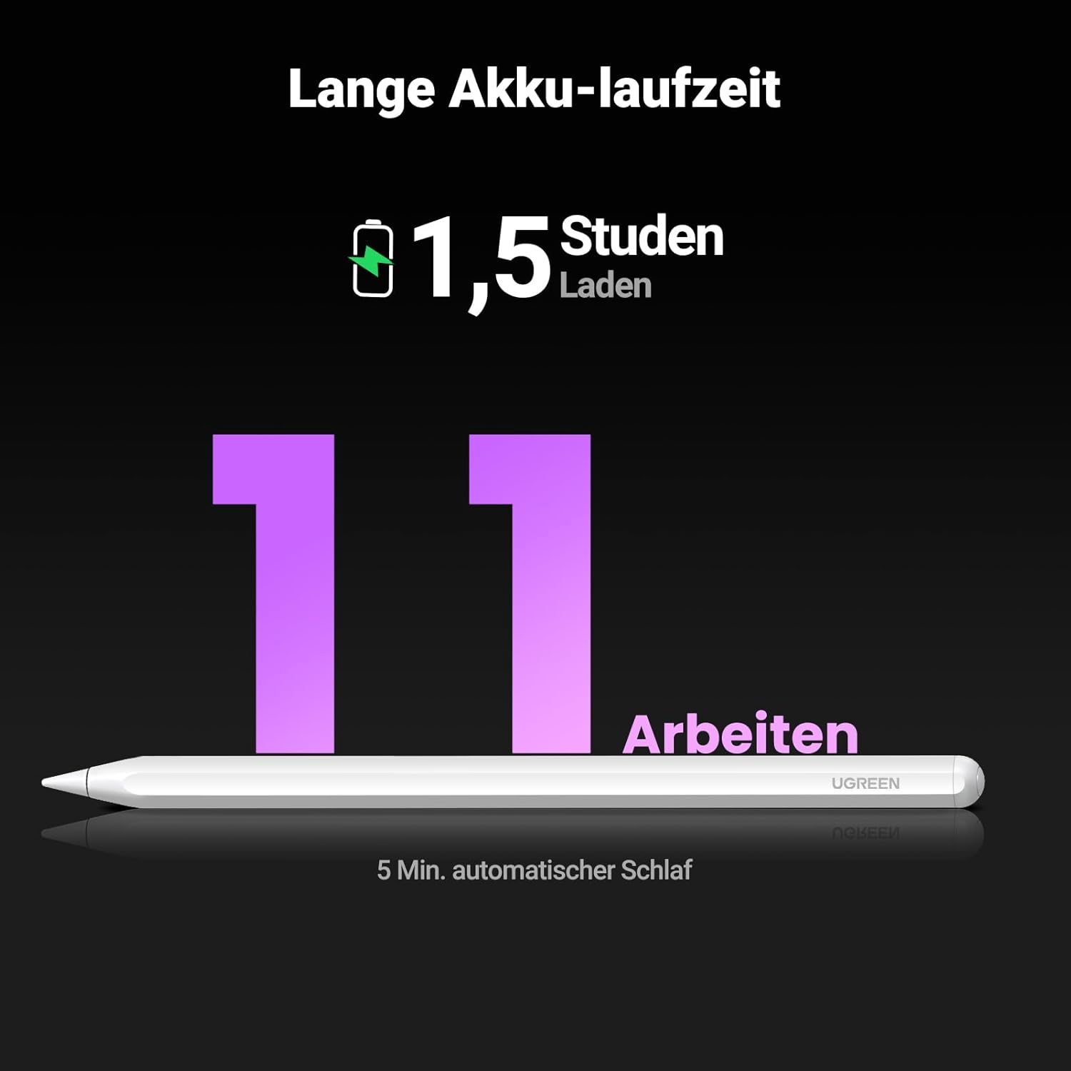 Thumbnail 5 de UGREEN Stift für iPad 2. Generation – magnetisch, kabellos laden und Neigungserkennung