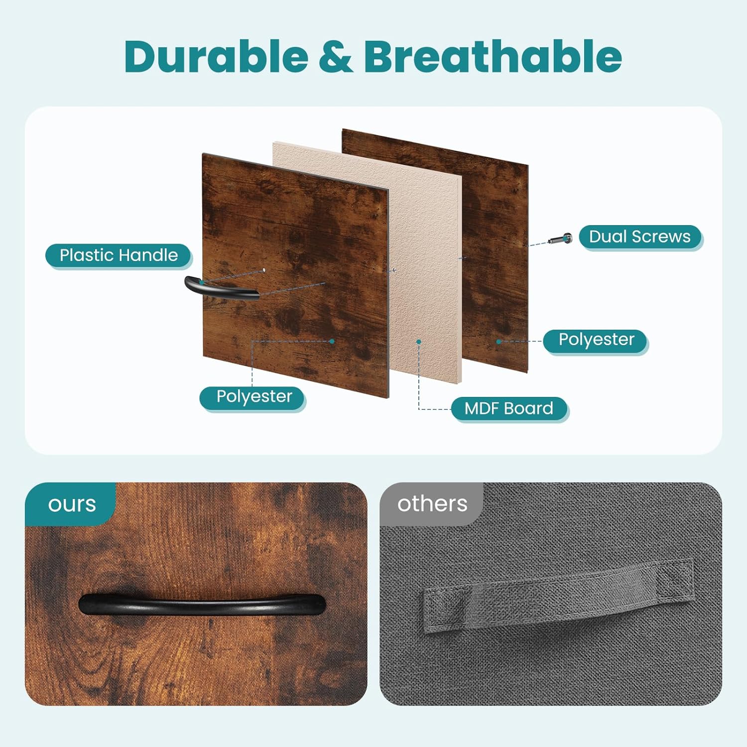 Detalle 1 de OLIXIS Fabric Dresser with 7 Drawers