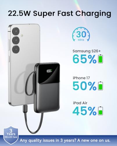 Thumbnail 4 de HELLEE Power Bank Fast Charging 27000mAh with Built-in 4 Cables