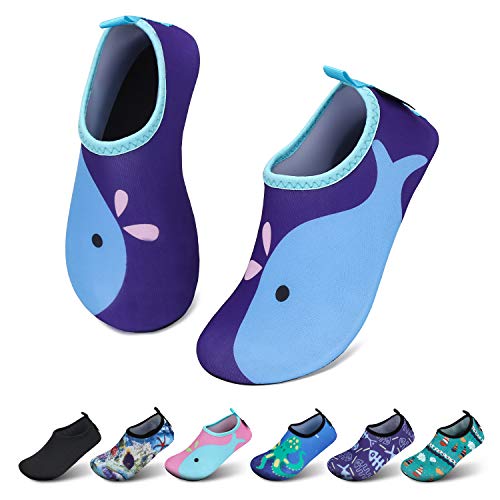 Detalle de SAGUARO Kinder Aquaschuhe Blau Delfine Gr. 34/35 EU – Wasserschuhe, atmungsaktiv und schnell trocknend