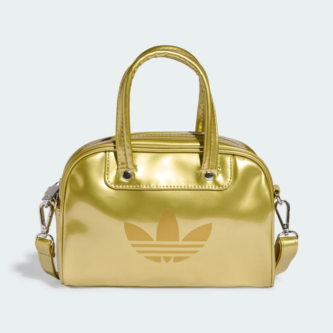 Detalle de Bolso estilo bowling Adicolor Mini de Adidas – color Oro