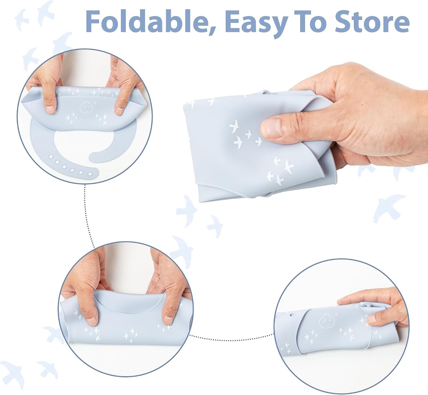 Thumbnail 4 de Little Dimsum Silicone Baby Feeding Bibs 1 pack