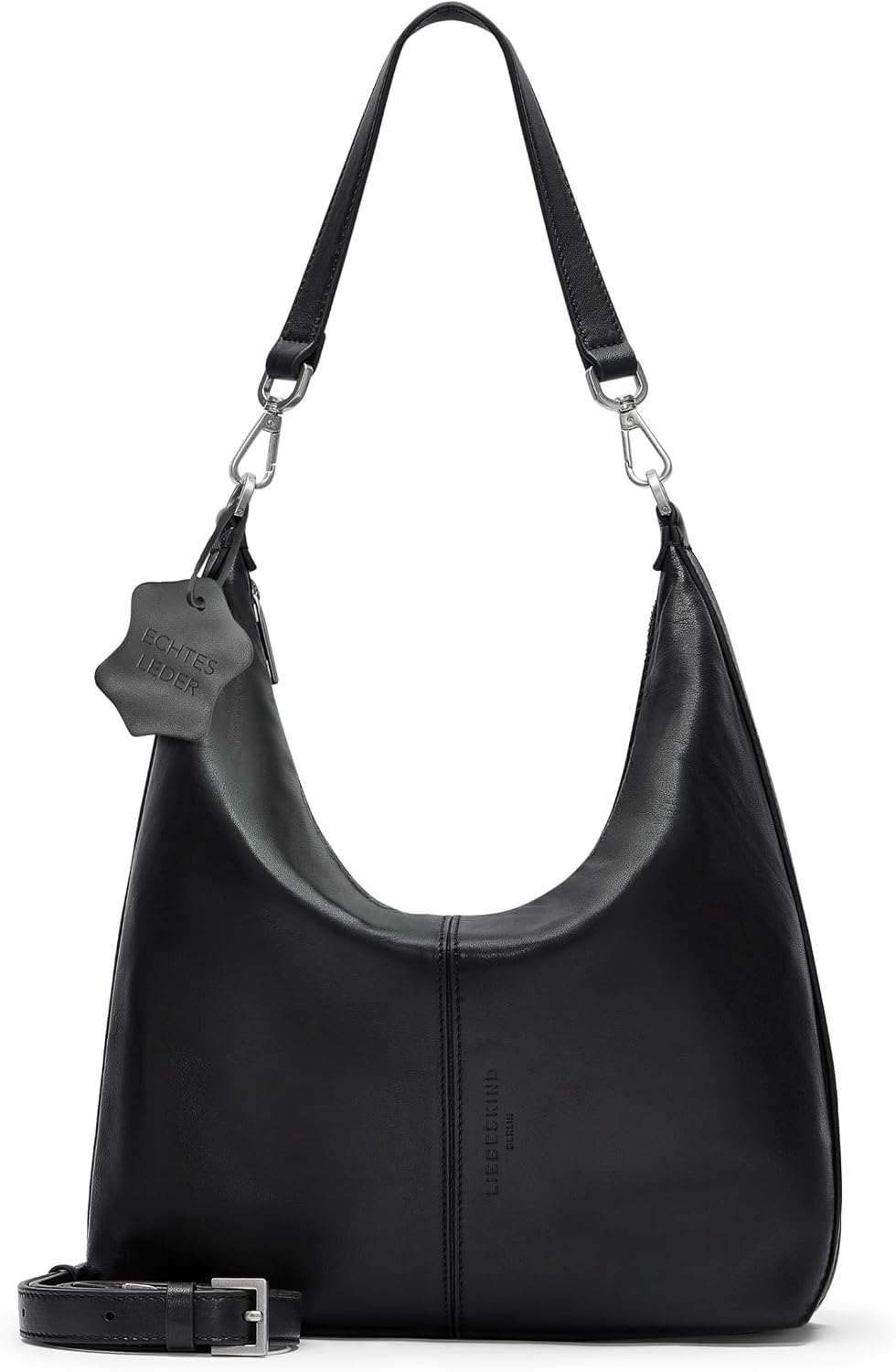 Detalle 2 de LIEBESKIND BERLIN Hobo en cuir marron foncé
