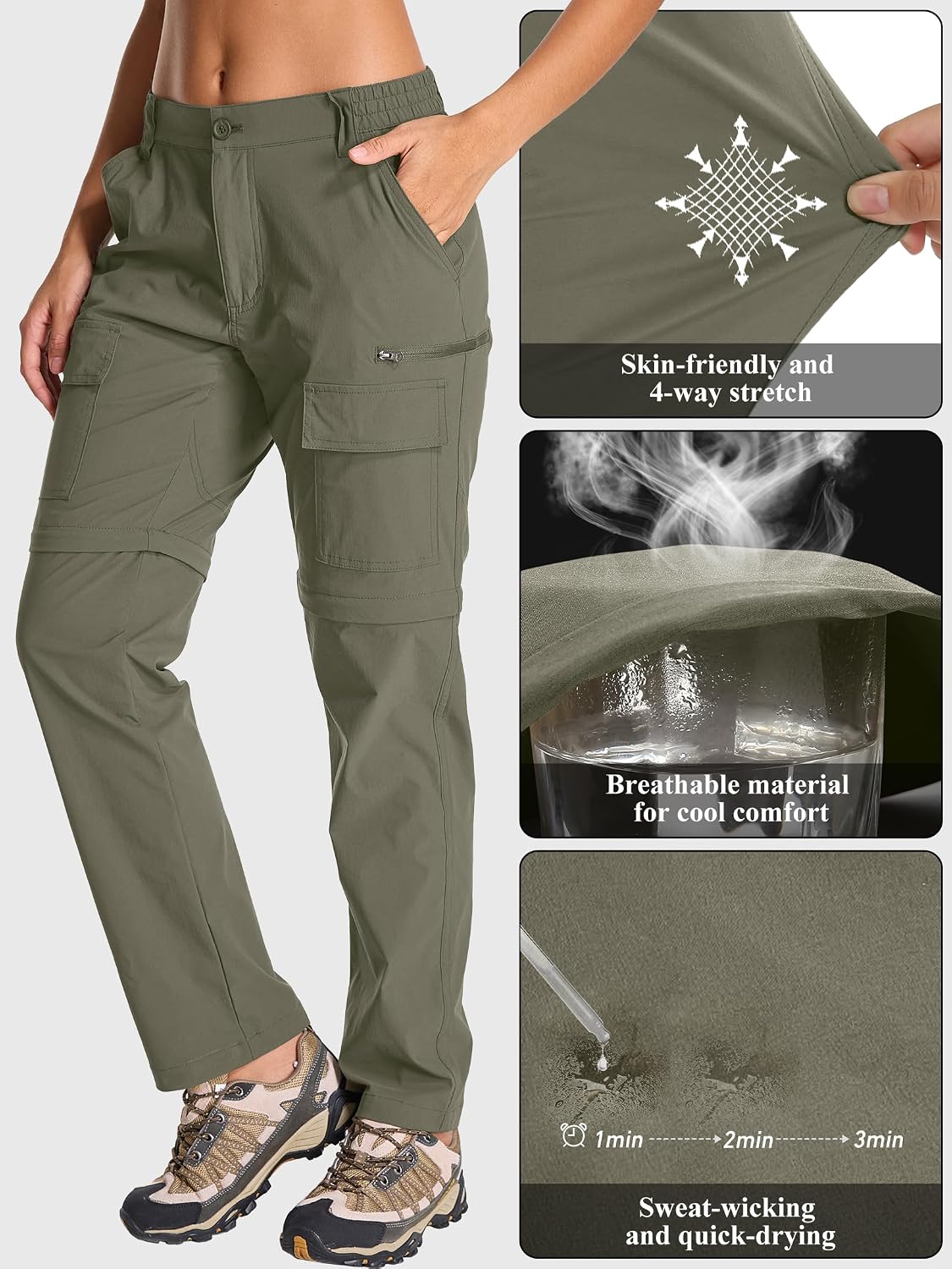 Detalle 2 de Jogwits pantaloni trekking zip-off donna