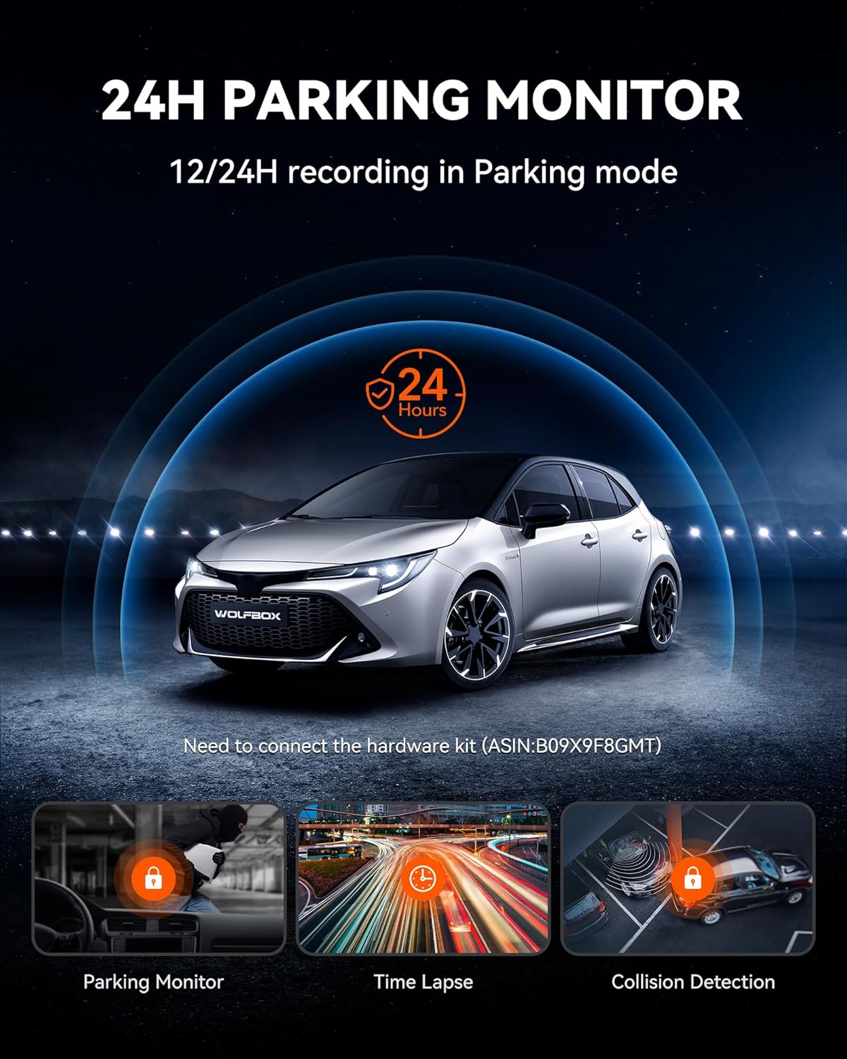 Thumbnail 4 de WOLFBOX G930 Telecamera per specchio retrovisore 10" 4K