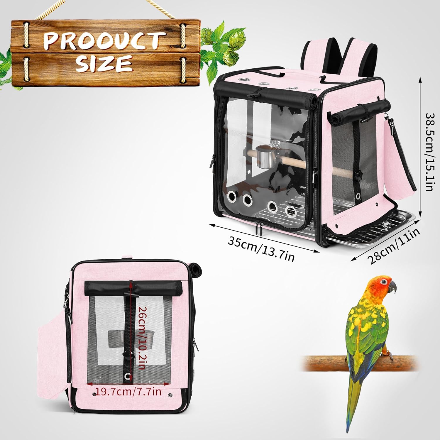Thumbnail 5 de Suertree Vogeltrage Reisekäfig 35 cm