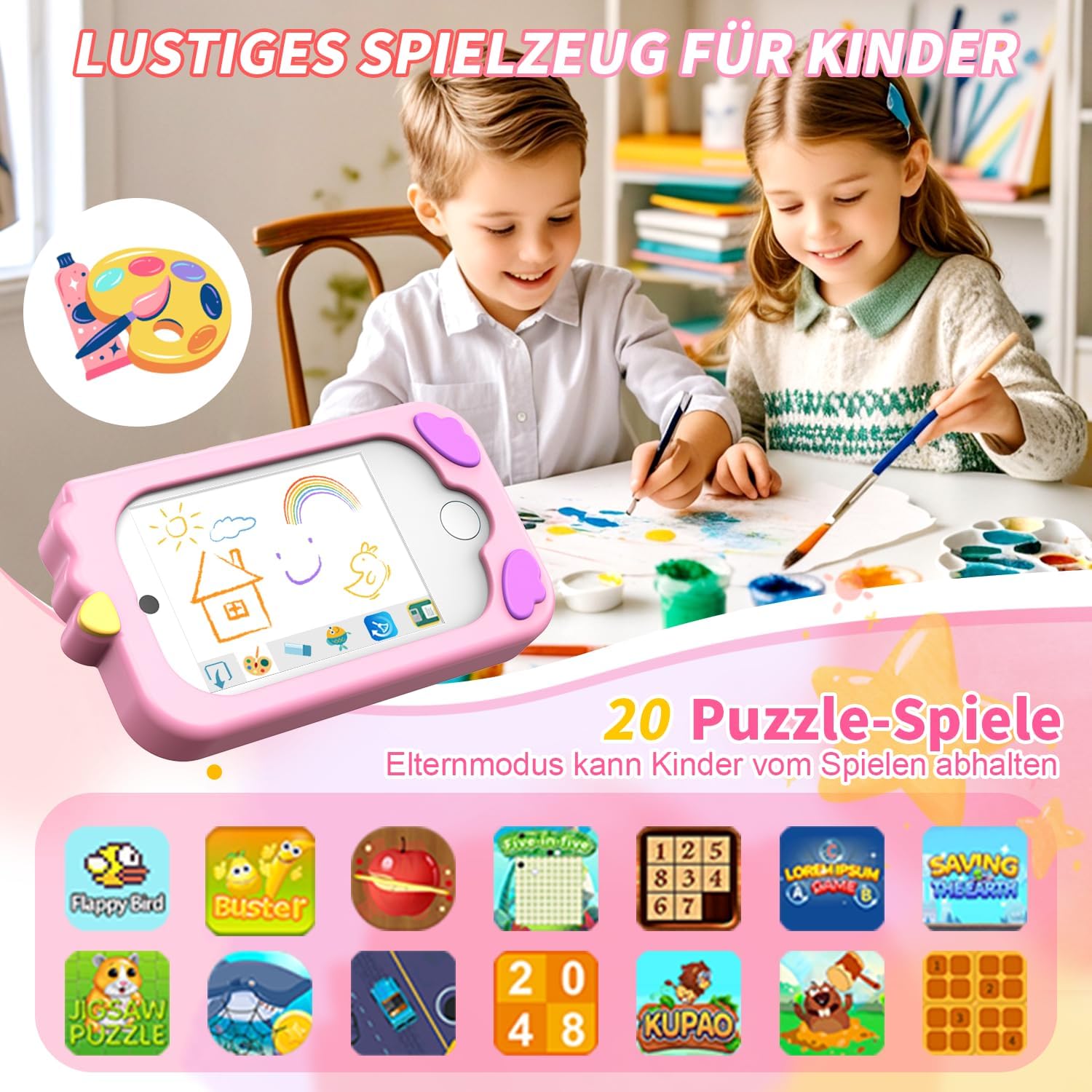 Thumbnail 5 de CHAKEYAKE Kinderkamera 2,8" Touchscreen