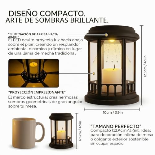Detalle de yowin Farolillos Solares Exterior 4 Piezas: Lámparas LED con Velas Parpadeantes para Jardín y Terraza