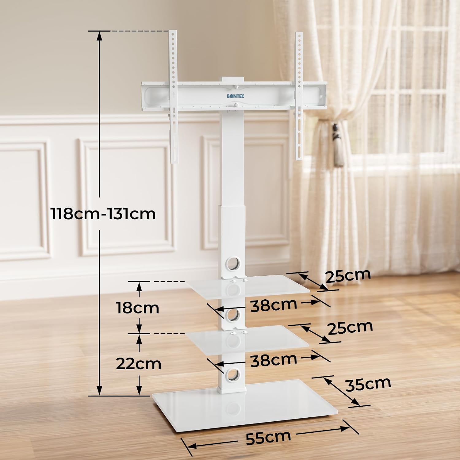 Thumbnail 6 de BONTEC Universal Floor TV Stand 30–70 Inch