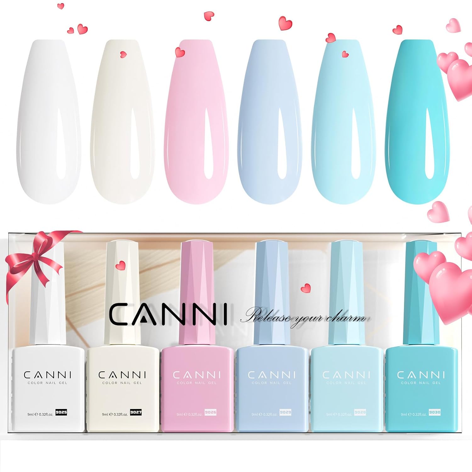 Detalle de CANNI Pastel Gel Nail Polish Set, 6 pack