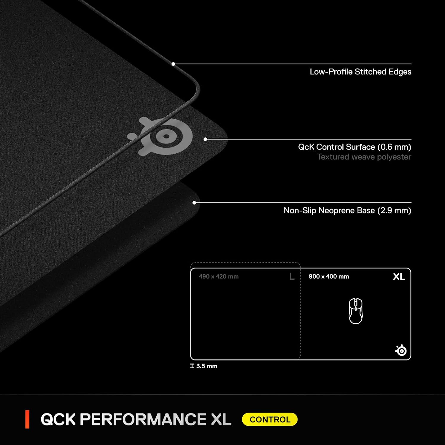 Thumbnail 6 de SteelSeries QcK XL Performance Control Pad