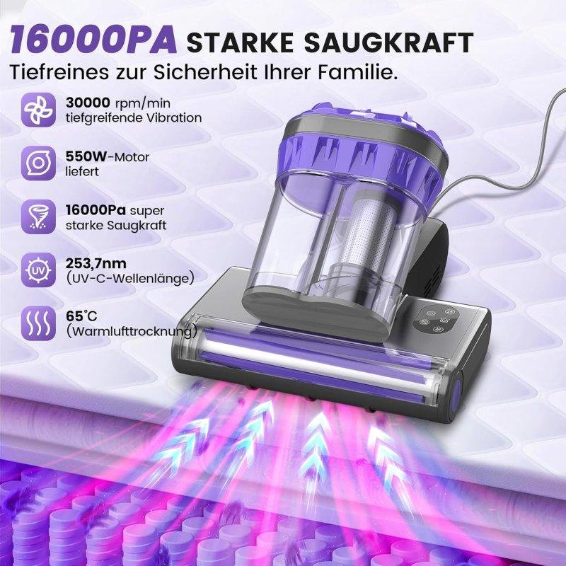 Detalle de Rolipo M1: Aspiradora de Tapicerías con Luz UV y Calor 50°C para antiácaros