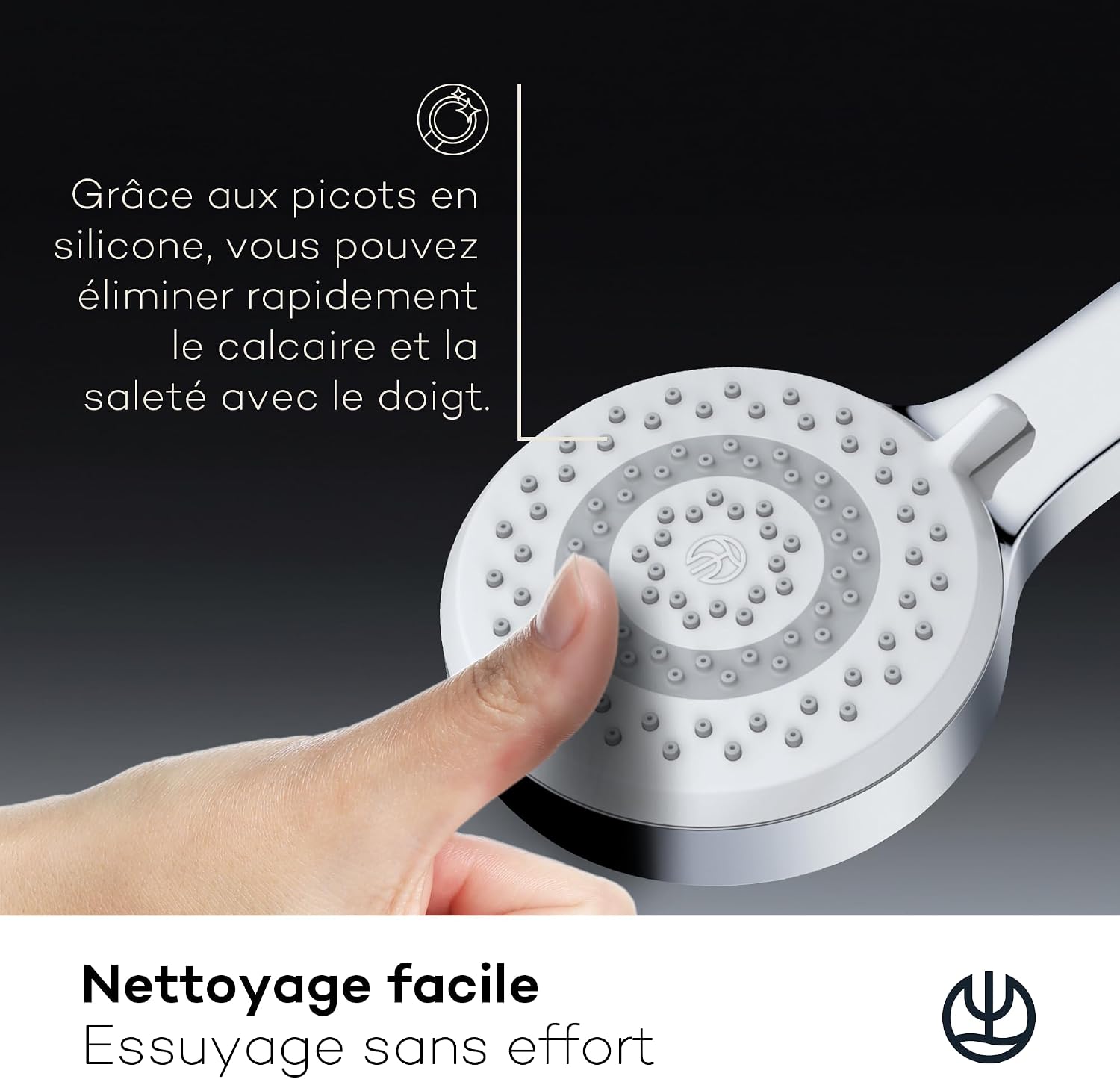 Thumbnail 5 de KLUDI-X1 Douchette anti-calcaire à jets multiples – économie d’eau et finition chromée