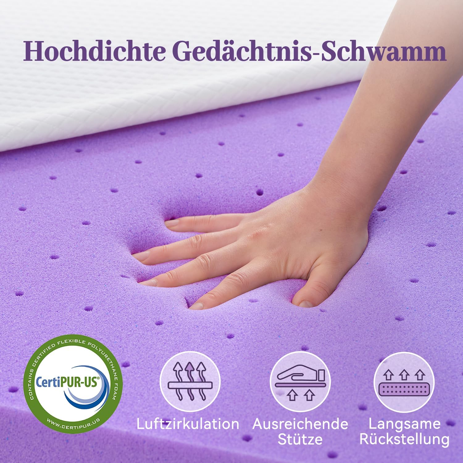 Thumbnail 4 de SINWEEK 3 Inch Gel Memory Foam Mattress Topper