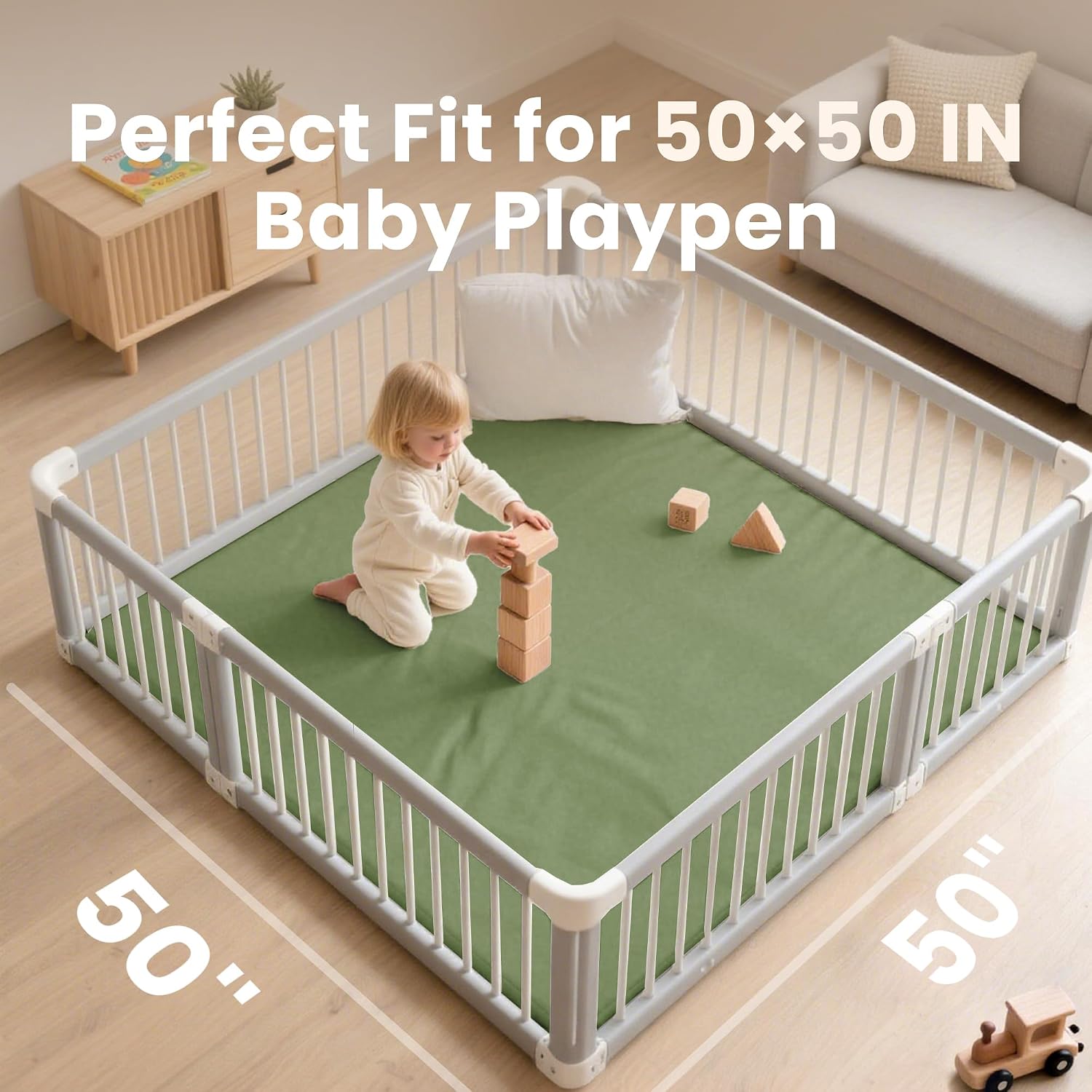 Detalle de Huloo baby play mat 50x50 inches