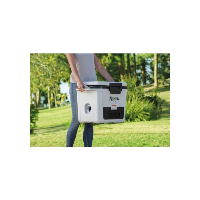 Detalle 2 de Ninja Frostvault Enfriador Rígido Roll Cooler 30qt/28l Blanco Shark FB131EUWH: frío fiable sin electricidad