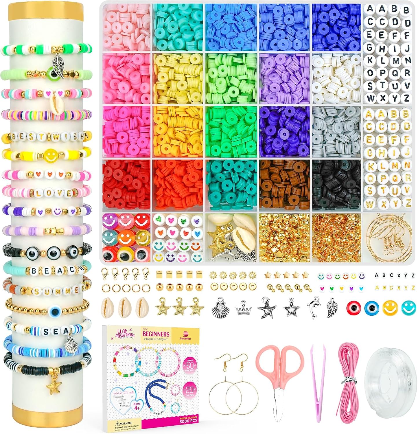 Thumbnail 6 de Dowsabel Clay Bead Bracelet-Making Kit, 24 Colors