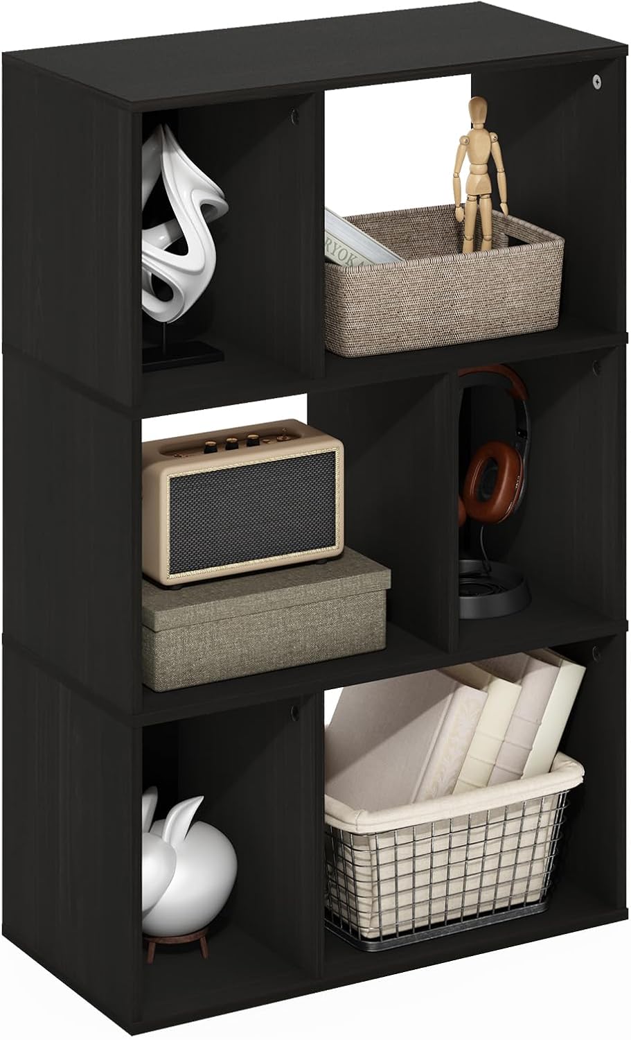Thumbnail 6 de Furinno DALY Libreria 6 Cubi: organizer a cubi irregolari in bianco, ideale per soggiorno e ufficio