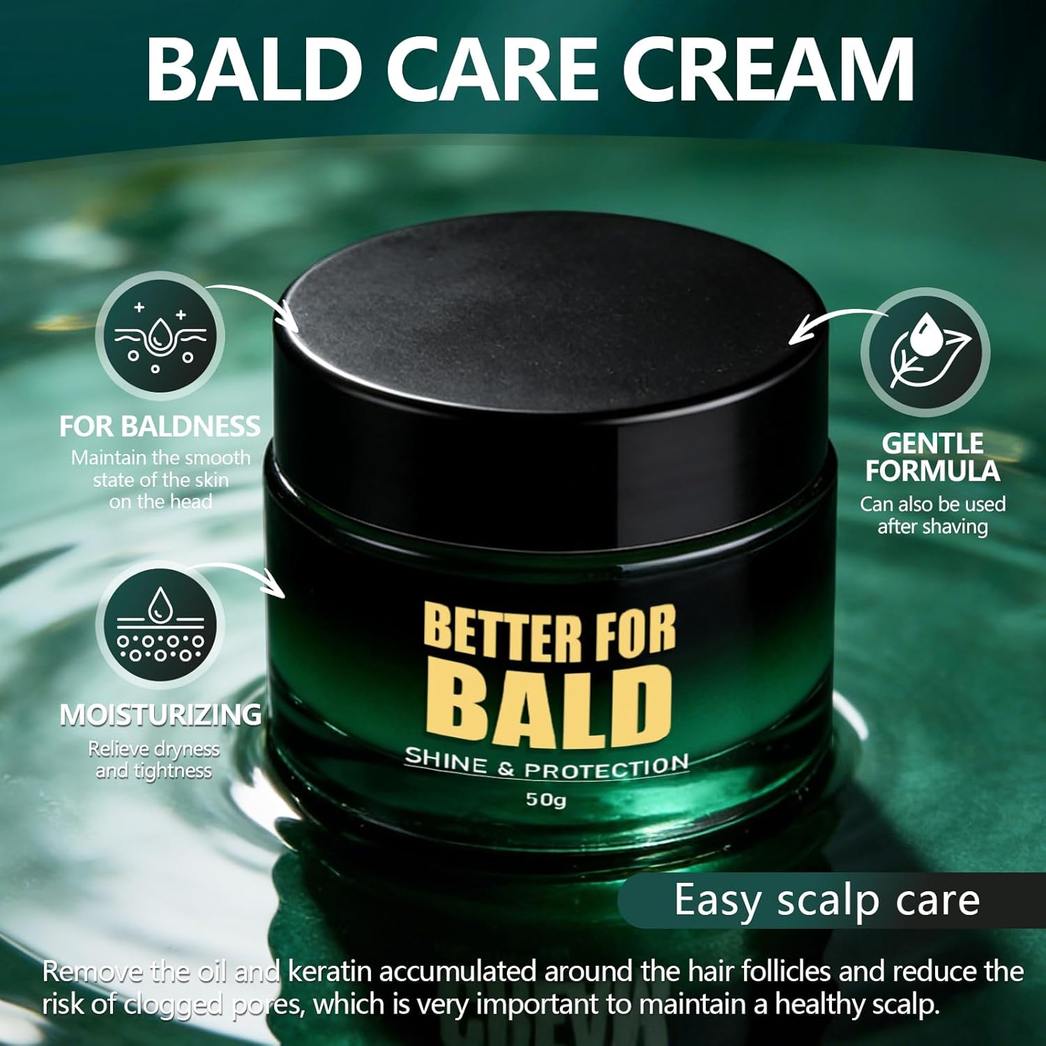 Thumbnail 2 de 50ml Crema Teste Rasate: idratante e lenitiva per cuoio capelluto calvo