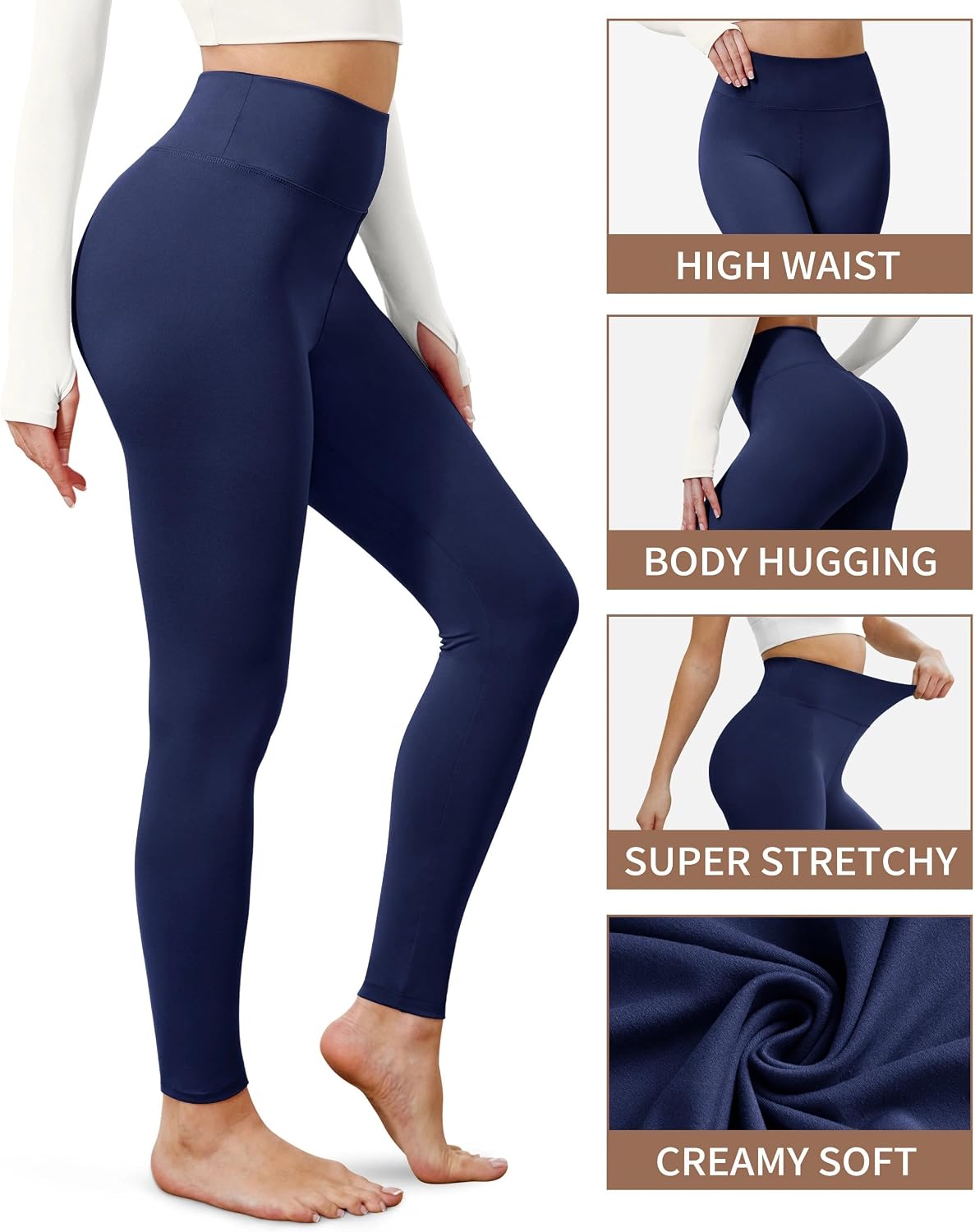 Detalle 1 de VALANDY Creamlush leggings, tummy control yoga