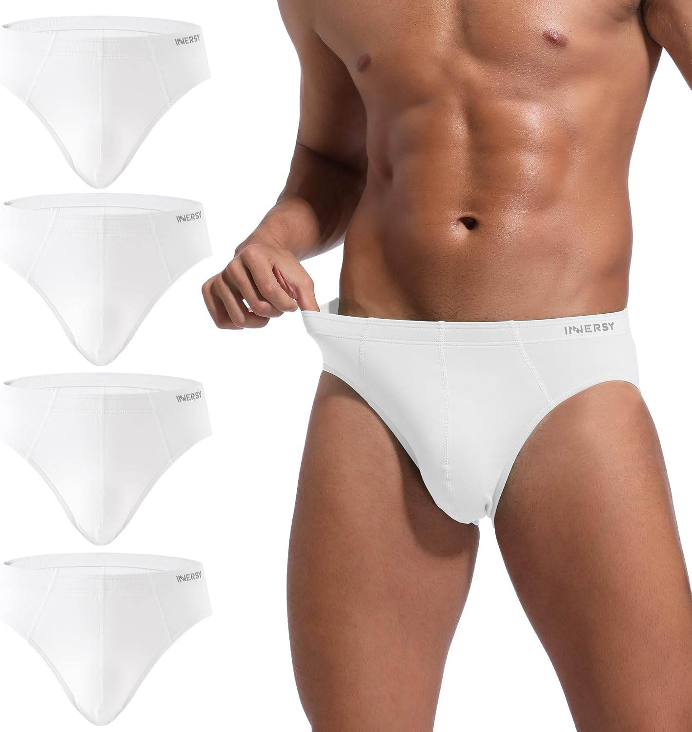 Thumbnail 6 de INNERSY Slip Herren Weich Unterhosen Sport Basic (4er-Pack) – atmungsaktiv & bequem