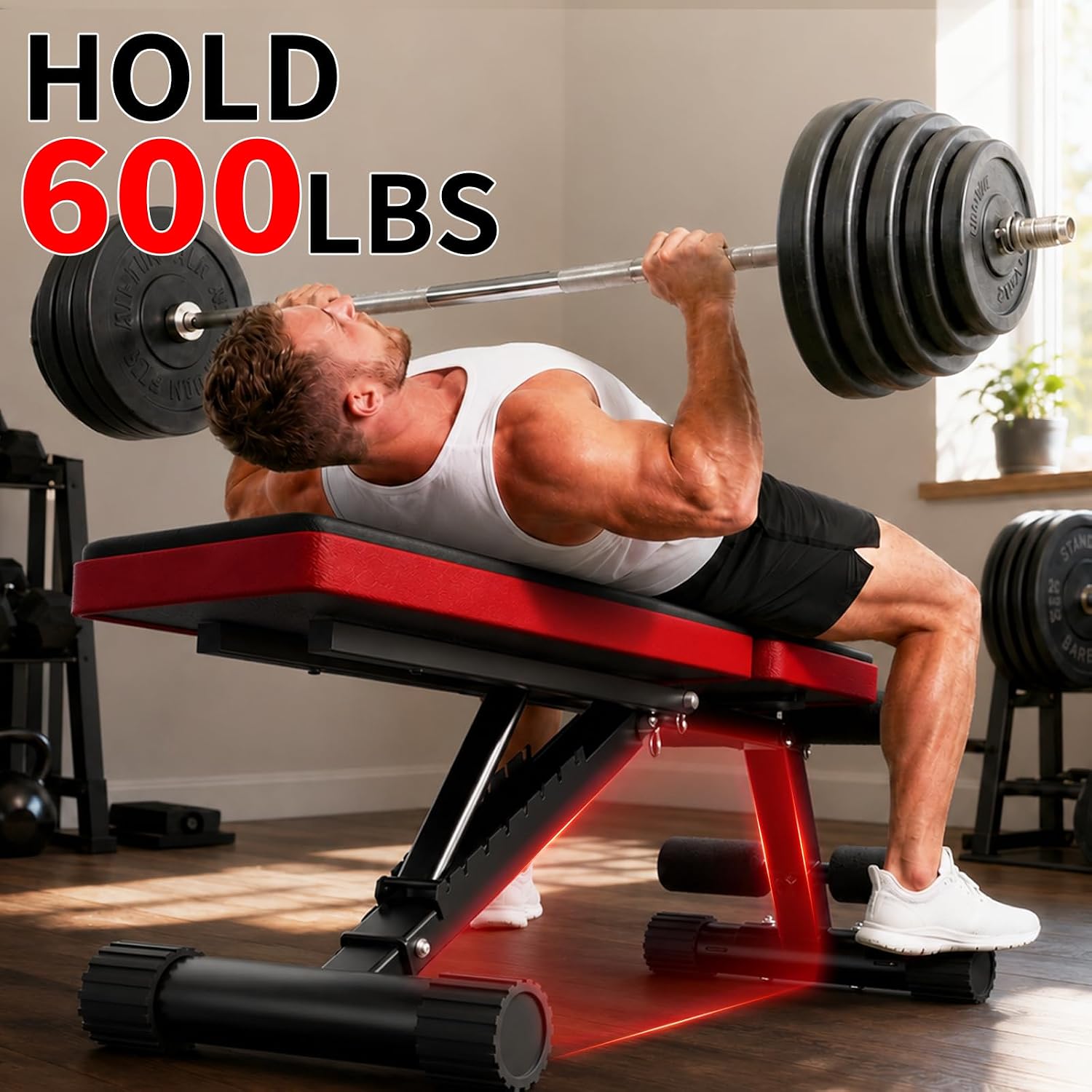 Detalle de FitinOne Adjustable Weight Bench 660 lbs Capacity
