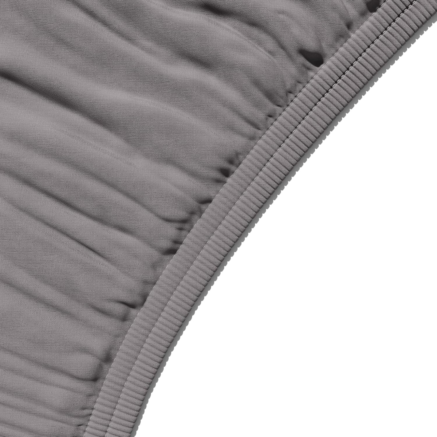 Detalle de Amazon Basics Soft Microfibre Single Fitted Sheet – 90 x 190 cm, 12" Deep Pocket, Dark Grey