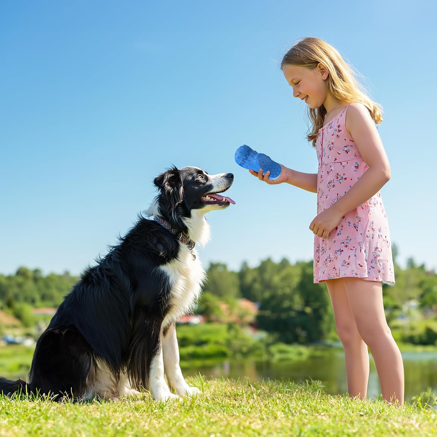 Thumbnail 6 de RUXAN Hundespielzeug aus Naturkautschuk – Aggressives Kauen, 17 × 7,5 × 6,5 cm, für Kleine bis Große Hunde (Blue)